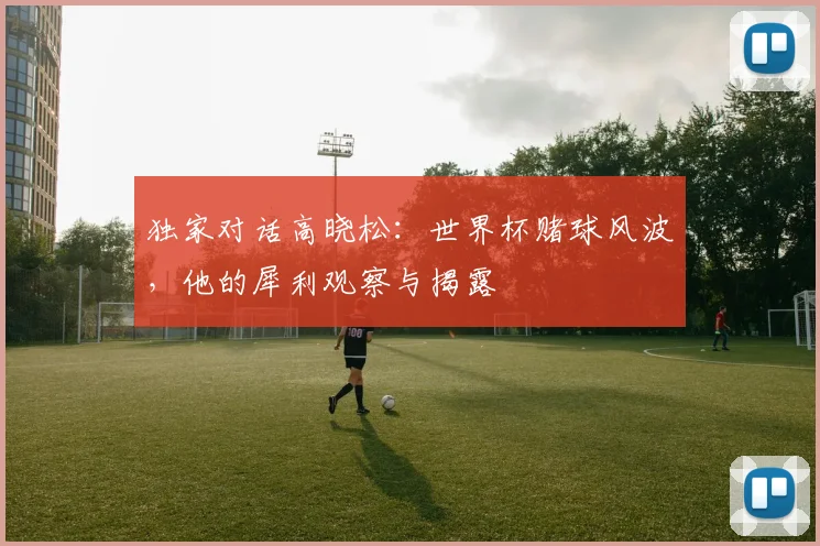 独家对话高晓松:世界杯赌球风波,他的犀利观察与揭露
